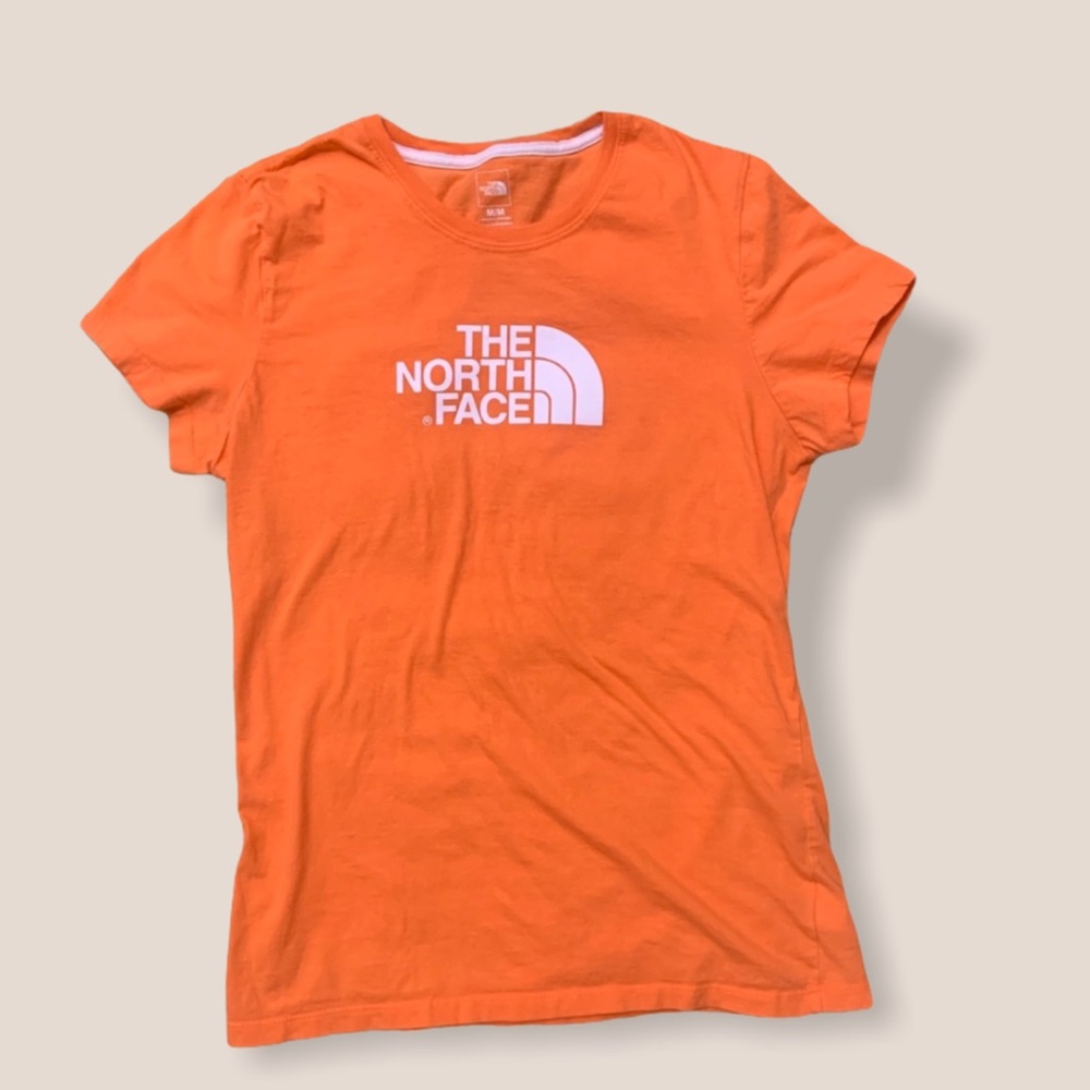 WOMENS ORANGE NORTH FACE TEE SHIRT